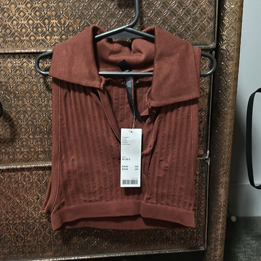 Collared crop top - Picture 2 of 3